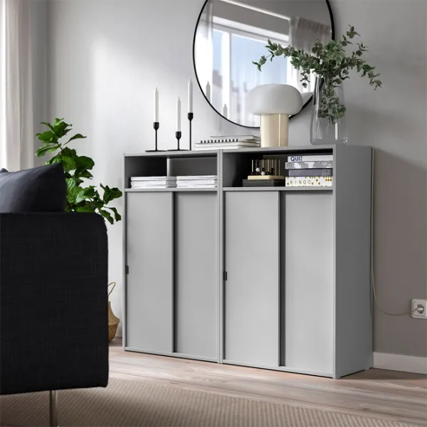 Comodă Ikea Spiksmed  97 x 119 x 32 / MDF / Gray photo 4