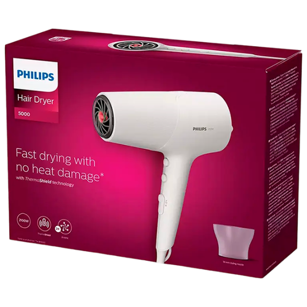 Uscător de păr Philips BHD501/00 2100 W / White photo 4