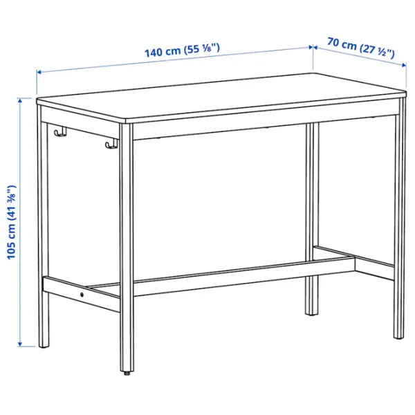 Офисный стол Ikea Idasen ДСП/ Черный photo 6 Офисный стол Ikea Idasen ДСП/ Черный photo 6
