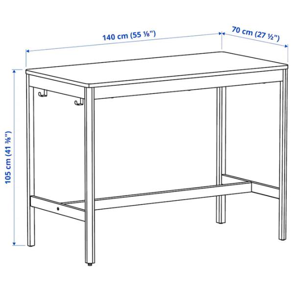 Офисный стол Ikea Idasen ДСП/ Черный photo 6 Офисный стол Ikea Idasen ДСП/ Черный photo 6