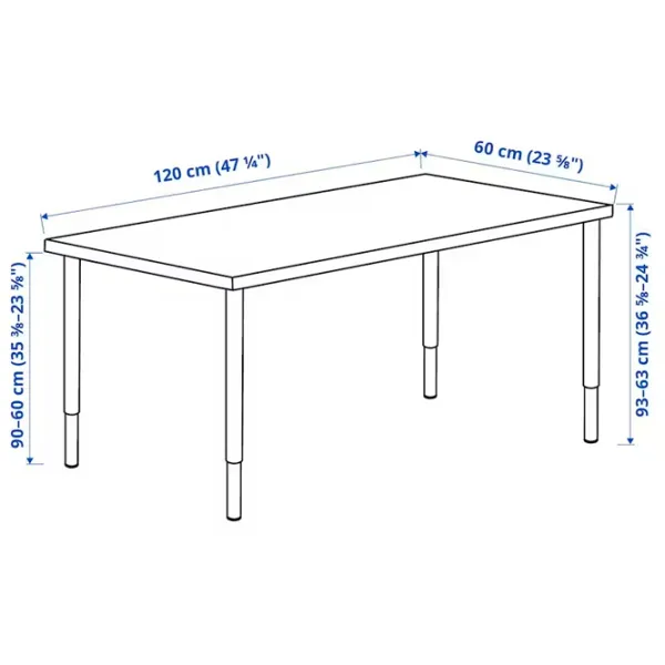 Masă de birou Ikea Lagkapten/Olov PAL/ White photo 6