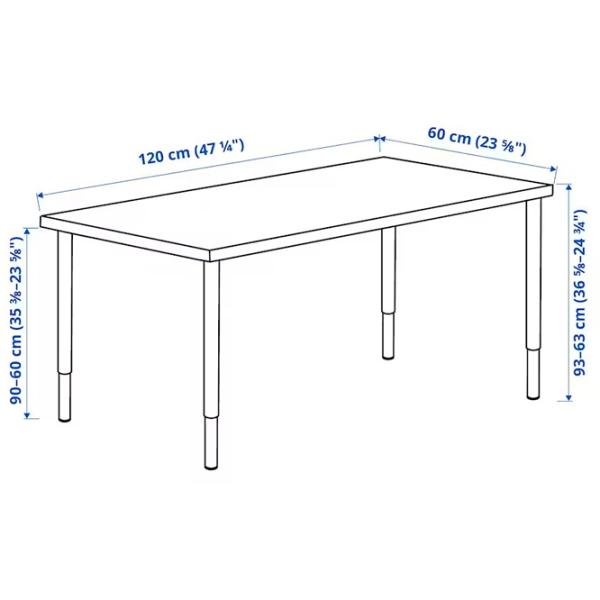 Masă de birou Ikea Lagkapten/Olov PAL/ White photo 6