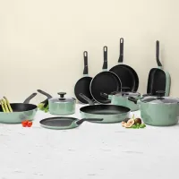 Сковорода BergHOFF Leo 3950312 Tigaie-grill / 26 см / Sage photo 4