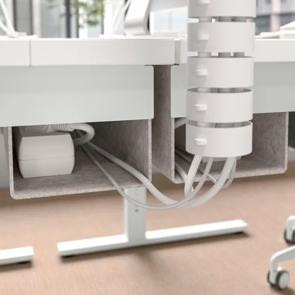 Masă de birou Ikea Mittzon Bambus/ White photo 4