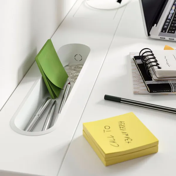 Masă de birou Ikea Mittzon Bambus/ White photo 6