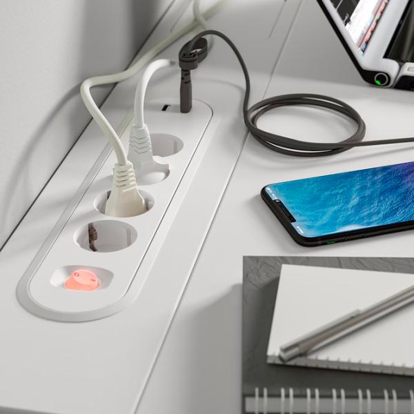 Masă de birou Ikea Mittzon Bambus/ White photo 5