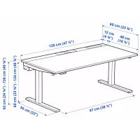 Masă de birou Ikea Mittzon PAL/ White photo 6