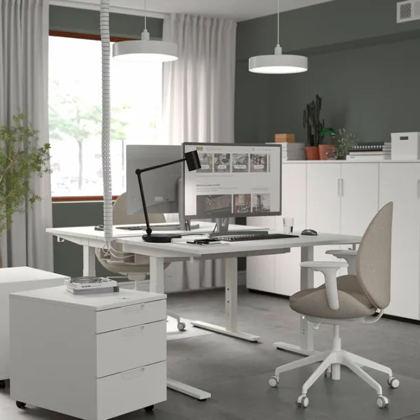 Masă de birou Ikea Mittzon PAL/ White photo 7