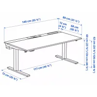 Masă de birou Ikea Mittzon PAL/ Brown photo 7