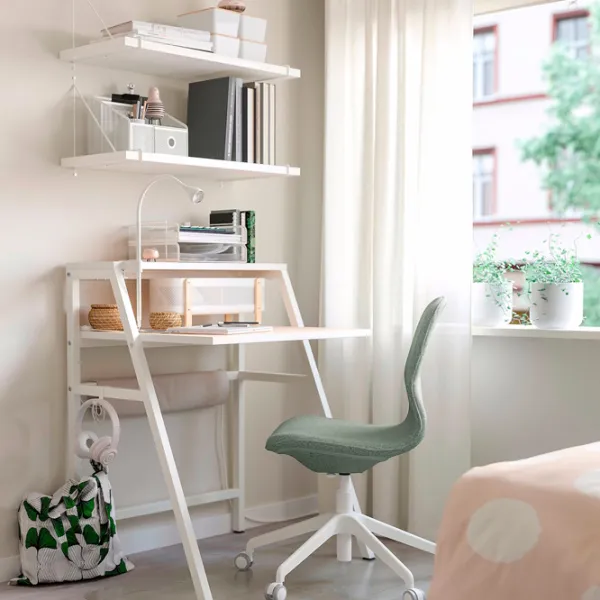 Masă de birou Ikea Mittplan MDF/ White photo 5