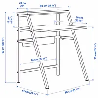 Офисный стол Ikea Mittplan МДФ/ Белый photo 6