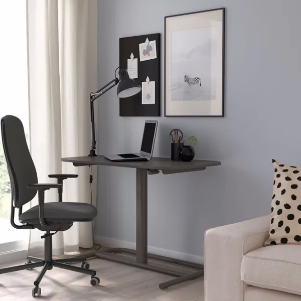 Masă de birou Ikea Segrare MDF/ Dark Gray photo 3