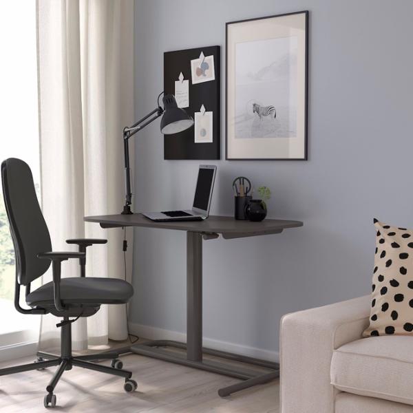 Masă de birou Ikea Segrare MDF/ Dark Gray photo 3