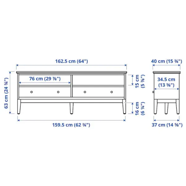 Comodă TV Ikea Idanas 63 x 162 x 40 / PAL photo 2