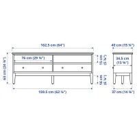 Тумба под телевизор Ikea Idanas 63 x 162 x 40см / ДСП photo 2