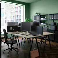 Офисный стол Ikea Trotten ДСП/ Бежевый photo 2