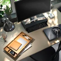 Офисный стол Ikea Trotten ДСП/ Бежевый photo 3