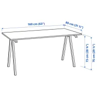 Офисный стол Ikea Trotten ДСП/ Бежевый photo 5