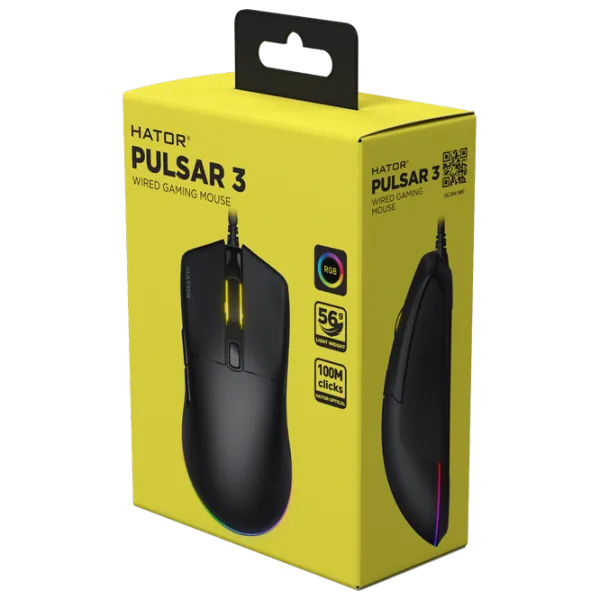 Mouse Hator Pulsar 3  USB / Black photo 6 Mouse Hator Pulsar 3  USB / Black photo 6