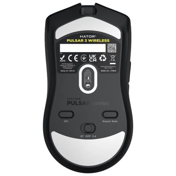 Мышь Hator Pulsar 3 Wireless Bluetooth, USB / Черный photo 5