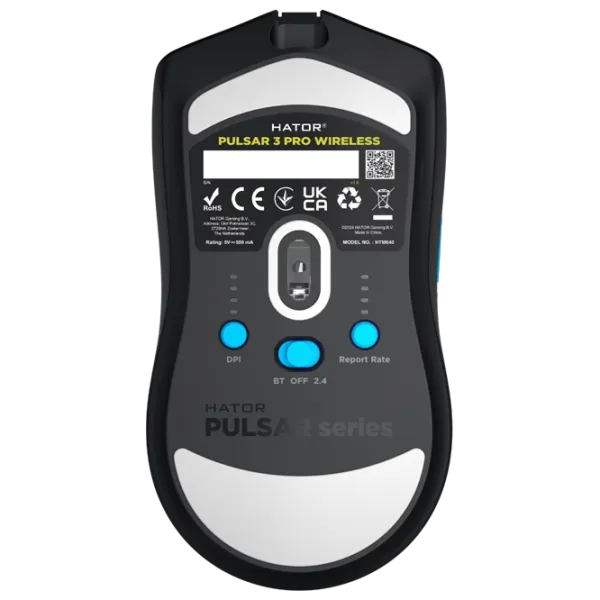 Mouse Hator Pulsar 3 PRO Wireless Bluetooth, USB / Black photo 5 Mouse Hator Pulsar 3 PRO Wireless Bluetooth, USB / Black photo 5