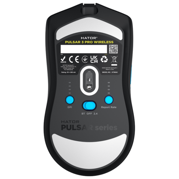Mouse Hator Pulsar 3 PRO Wireless Bluetooth, USB / Black photo 5 Mouse Hator Pulsar 3 PRO Wireless Bluetooth, USB / Black photo 5