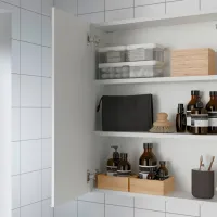 Шкаф с зеркалом Ikea Enhet 75 x 60 x 17см / Зеркало / White photo 2