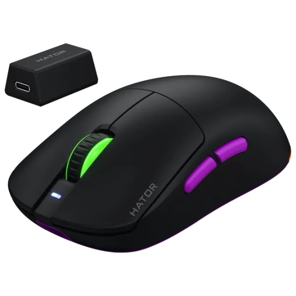 Mouse Hator Quasar 3 ULTRA 8K wireless Bluetooth, USB / Black photo 2 Mouse Hator Quasar 3 ULTRA 8K wireless Bluetooth, USB / Black photo 2