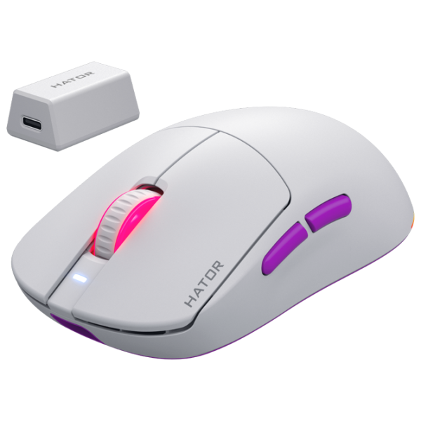 Мышь Hator Quasar 3 ULTRA 8K wireless Bluetooth, USB / Белый photo 2