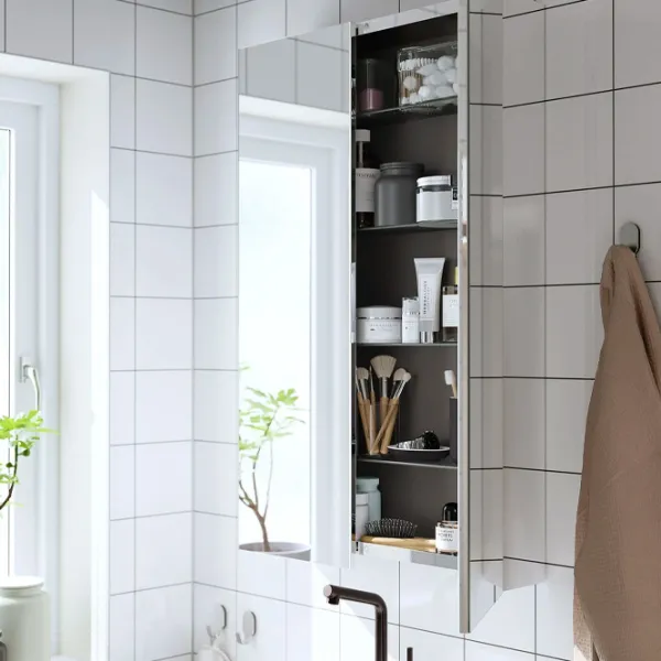 Dulap cu oglindă Ikea Lettan 95 x 60 x 15 / Oglindă / Silver photo 3 Dulap cu oglindă Ikea Lettan 95 x 60 x 15 / Oglindă / Silver photo 3