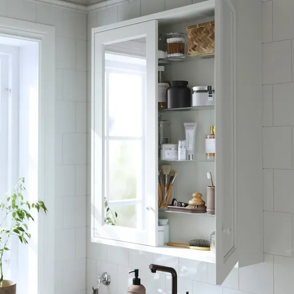 Dulap cu oglindă Ikea Tannforsen 95 x 80 x 15 / Oglindă / White photo 3 Dulap cu oglindă Ikea Tannforsen 95 x 80 x 15 / Oglindă / White photo 3