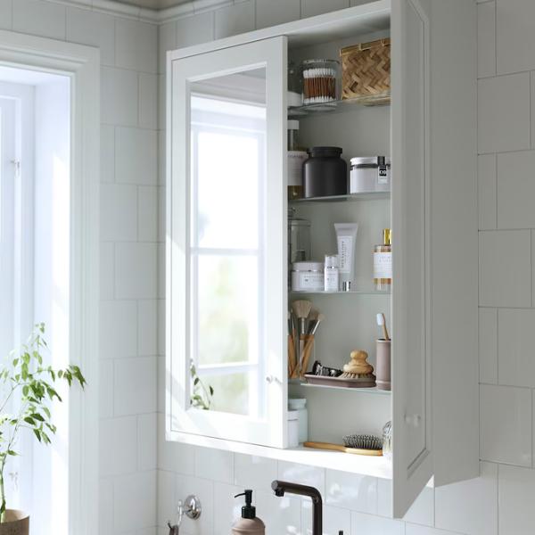 Dulap cu oglindă Ikea Tannforsen 95 x 80 x 15 / Oglindă / White photo 3 Dulap cu oglindă Ikea Tannforsen 95 x 80 x 15 / Oglindă / White photo 3