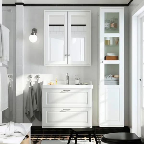 Dulap cu oglindă Ikea Tannforsen 95 x 80 x 15 / Oglindă / White photo 4 Dulap cu oglindă Ikea Tannforsen 95 x 80 x 15 / Oglindă / White photo 4