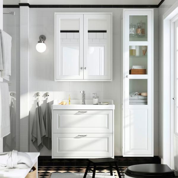 Dulap cu oglindă Ikea Tannforsen 95 x 80 x 15 / Oglindă / White photo 4 Dulap cu oglindă Ikea Tannforsen 95 x 80 x 15 / Oglindă / White photo 4