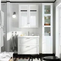 Dulap cu oglindă Ikea Tannforsen 95 x 80 x 15 / Oglindă / White photo 4