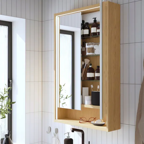 Dulap cu oglindă Ikea Faxalven 95 x 60 x 15 / Oglindă / Oak photo 3