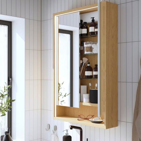 Dulap cu oglindă Ikea Faxalven 95 x 60 x 15 / Oglindă / Oak photo 3