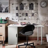 Офисный стол Ikea Lagkapten/Alex ДСП/ Белый photo 3