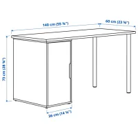 Офисный стол Ikea Lagkapten/Alex ДСП/ Белый photo 6