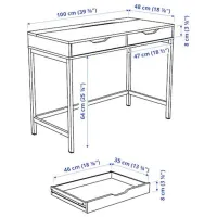 Офисный стол Ikea Alex ДСП/ Белый photo 4