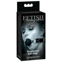 Gag Fetish Fantasy Breathable Ball Gag Black photo 4
