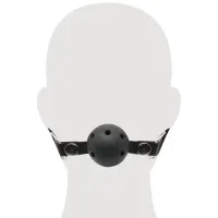 Gag Fetish Fantasy Breathable Ball Gag Black photo 5