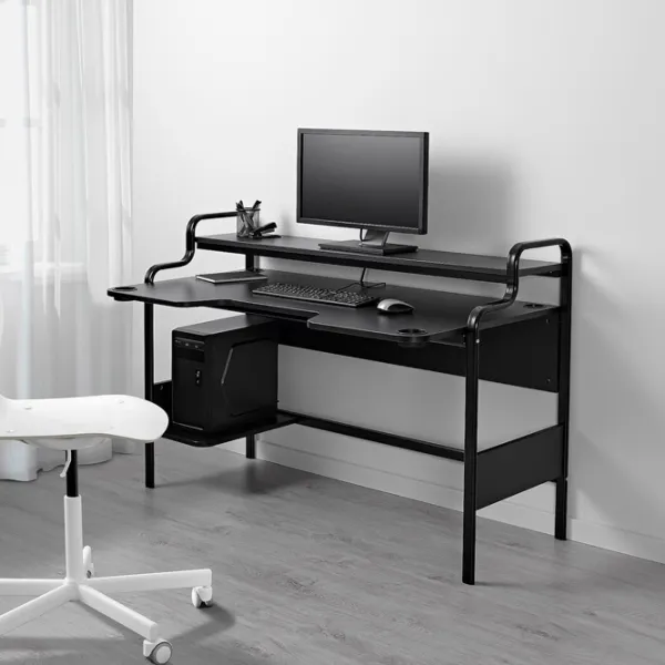 Masă de birou Ikea Fredde PAL/ Black photo 2 Masă de birou Ikea Fredde PAL/ Black photo 2