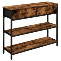 Консольный стол Costway JV10599CF  Rustic Brown / Металл
