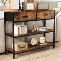 Консольный стол Costway JV10599CF Rustic Brown / Металл photo 5