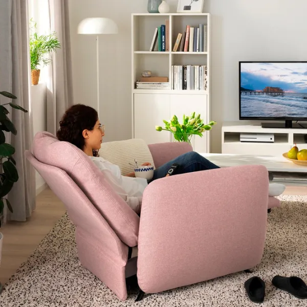Раскладной кресло Ikea Ekolsund/Gunnared Черный Розовый photo 2