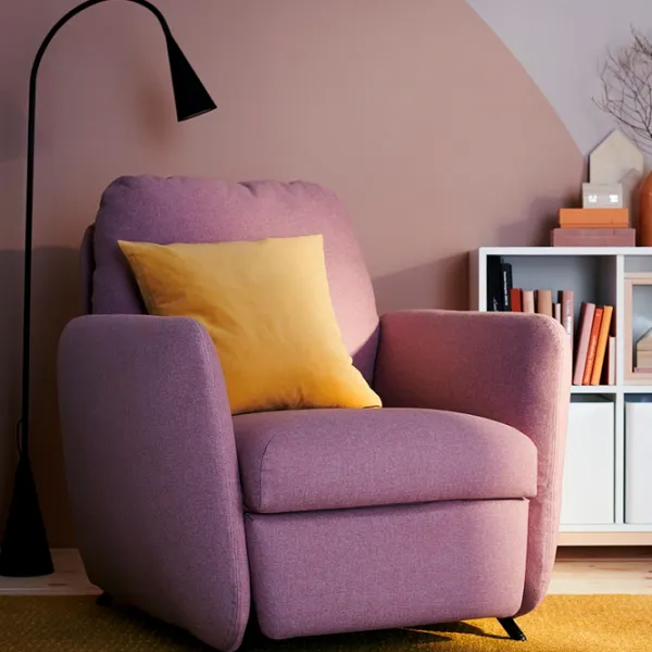 Раскладной кресло Ikea Ekolsund/Gunnared Черный Розовый photo 8