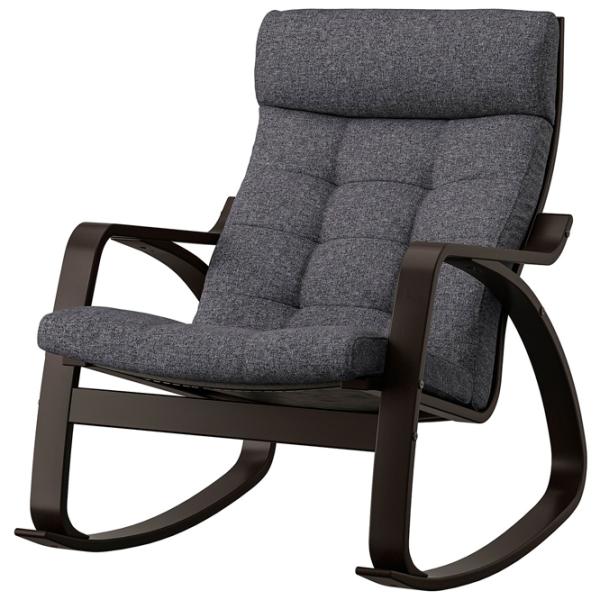 Кресло качалка Ikea Poang Dark Brown Тёмно-серый photo 1