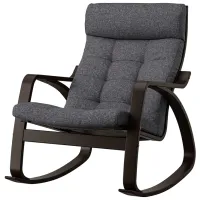 Fotoliu balansoar Ikea Poang Dark Brown Dark Gray