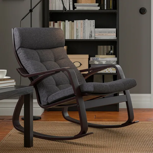 Кресло качалка Ikea Poang Dark Brown Тёмно-серый photo 2